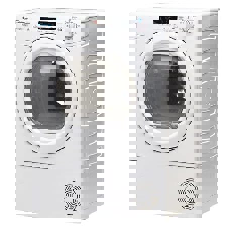 Uscator de rufe Candy CRE H9A2DE-S, Pompa de caldura, EasyCase, Kilo detector, 9 kg, Clasa E, Alb